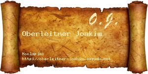Oberleitner Joakim névjegykártya